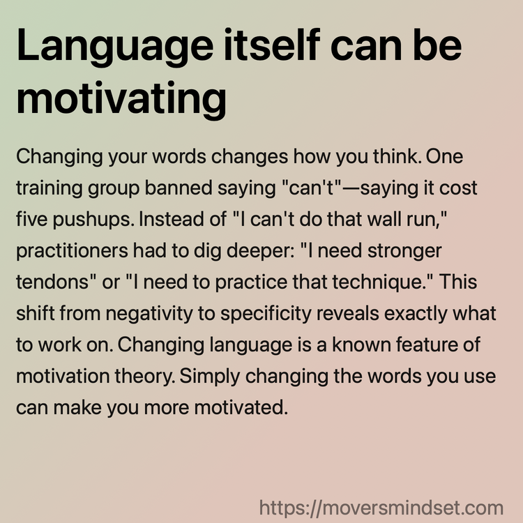 Language itself can be motivating