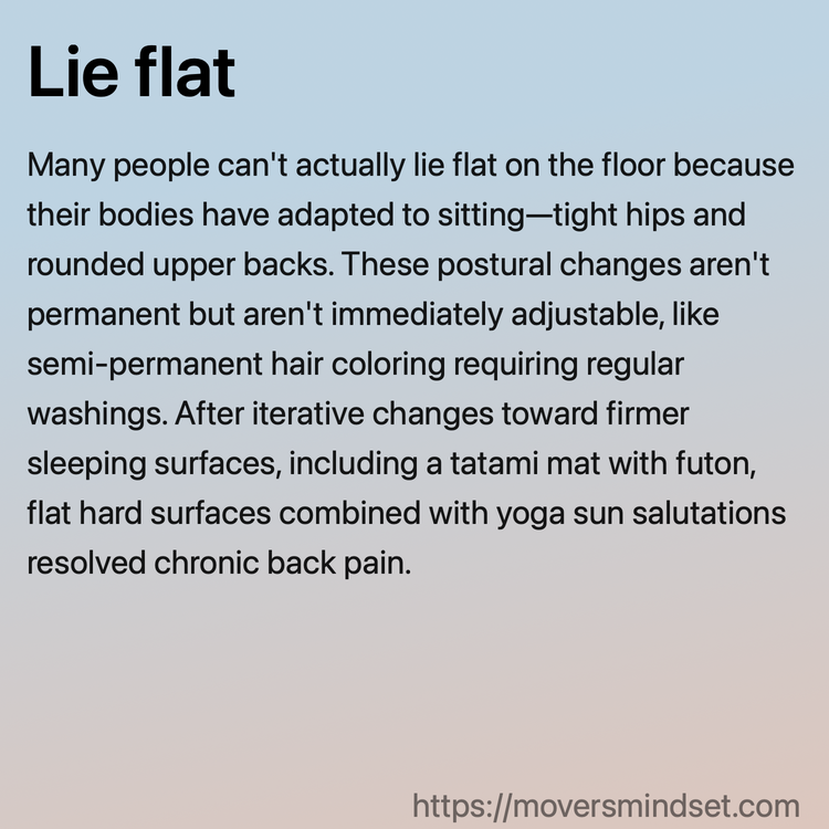 Lie flat