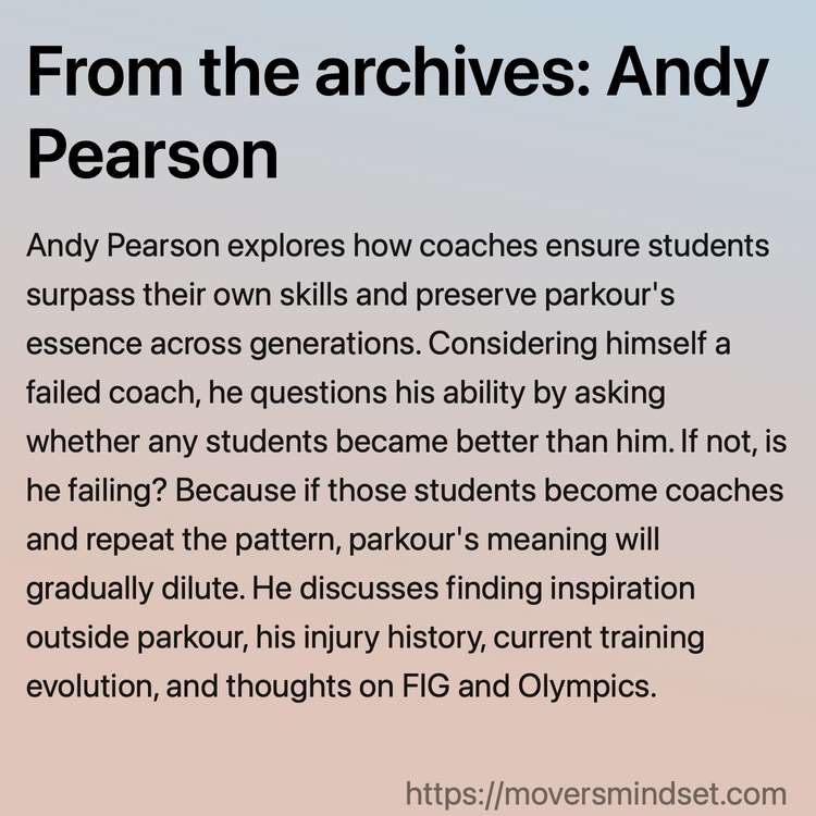 From the archives: Andy Pearson
