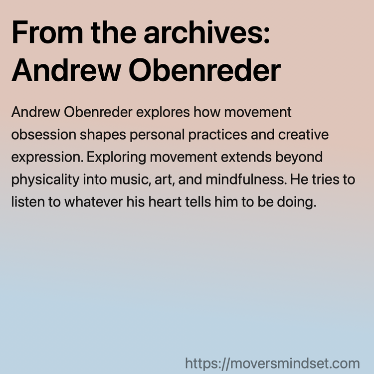 From the archives: Andrew Obenreder