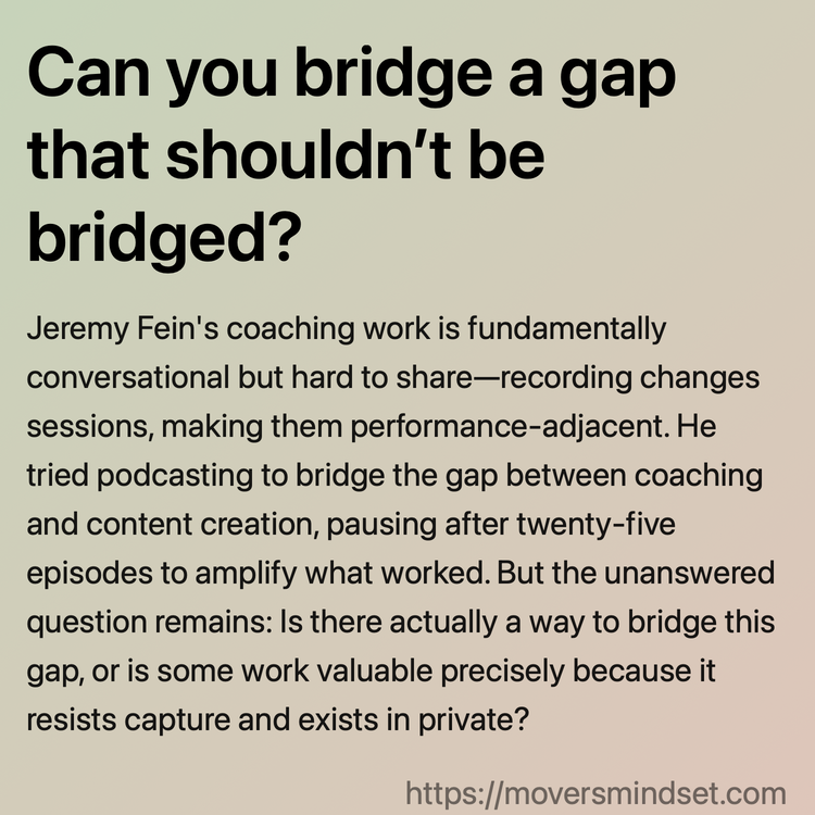 Can you bridge a gap that shouldn’t be bridged?