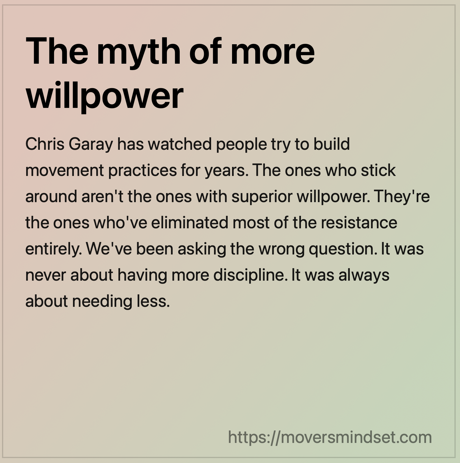 The myth of more willpower