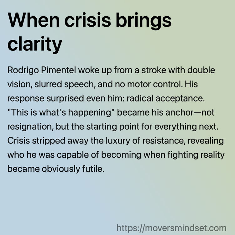 When crisis brings clarity