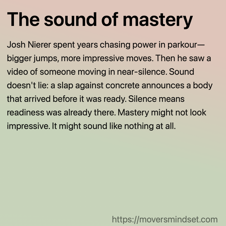 The sound of mastery