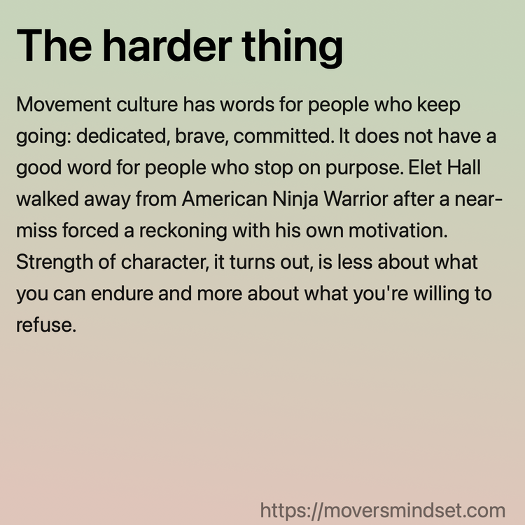 The harder thing