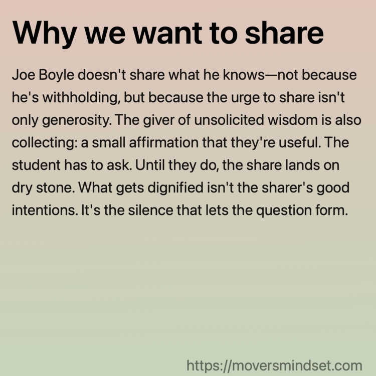 Why we want to share