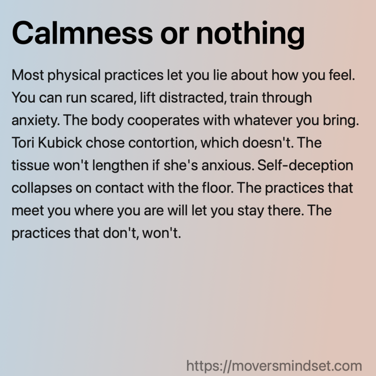Calmness or nothing