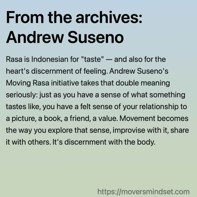 From the archives: Andrew Suseno