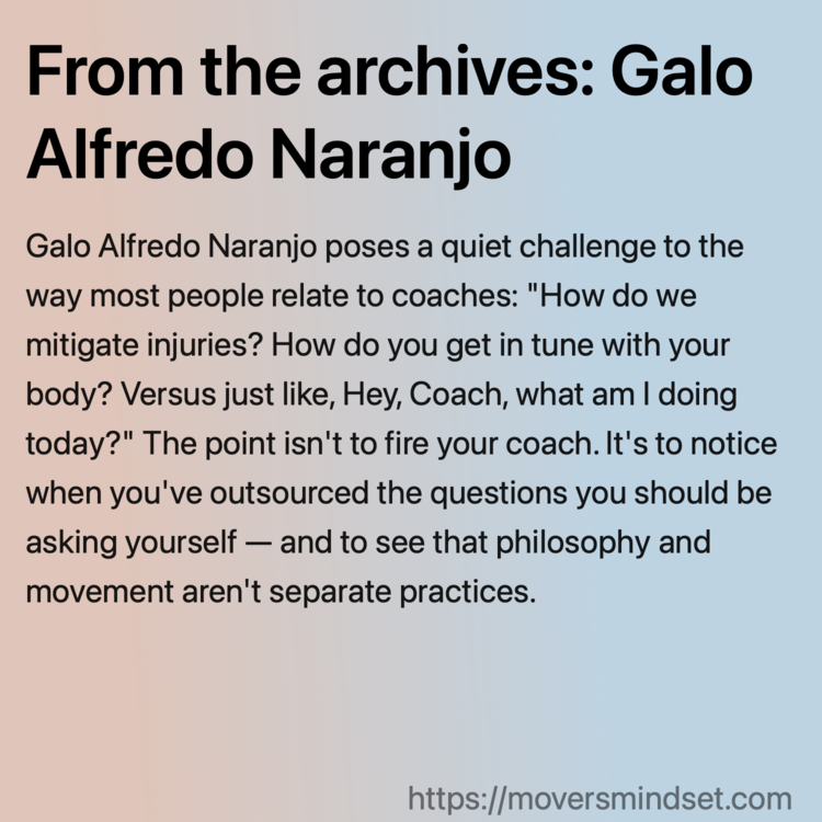 From the archives: Galo Alfredo Naranjo