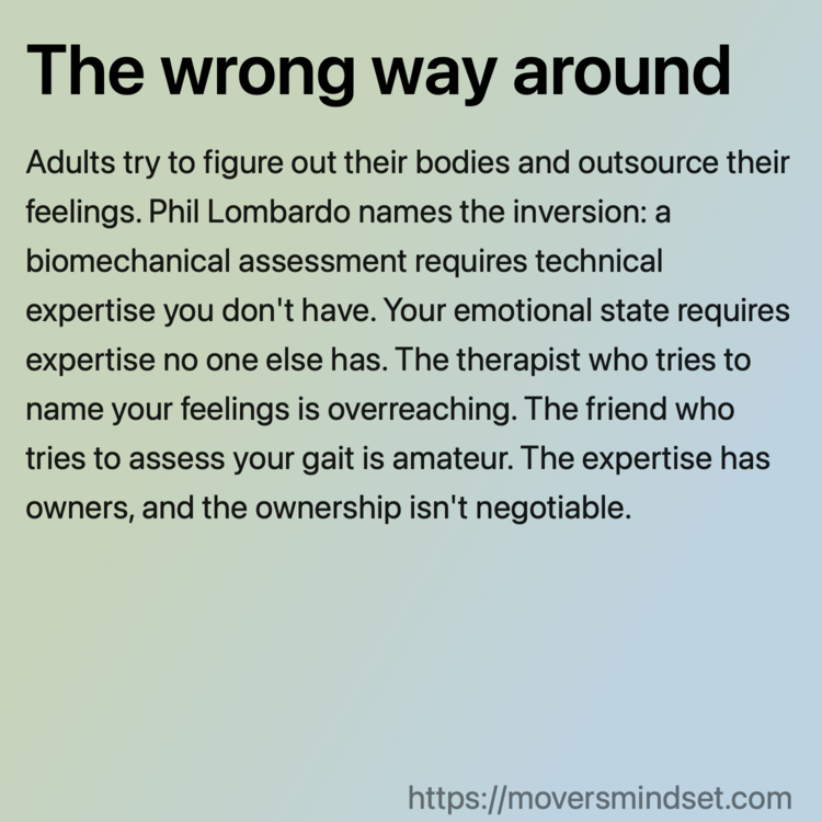 The wrong way around