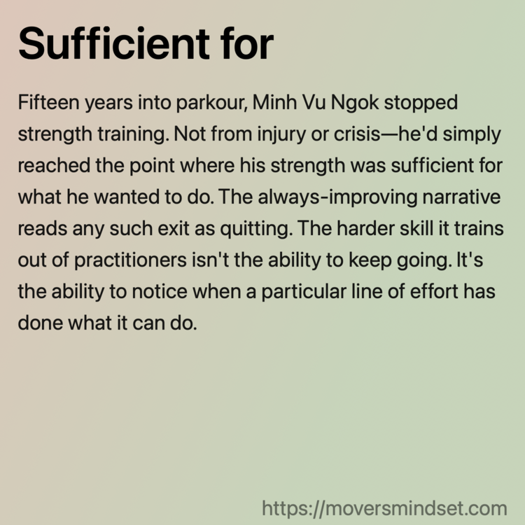 Sufficient for