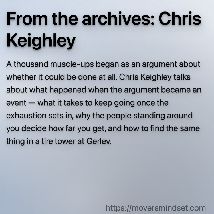 From the archives: Chris Keighley